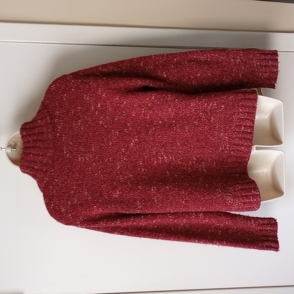 *50off3* Charter Club Shawl-Collar Short Cardigan L Heathered Red-Orange - Picture 2 of 3